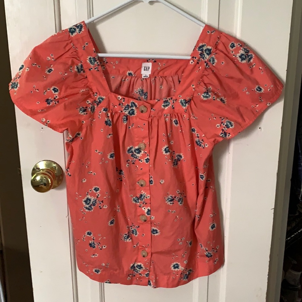 Gap Pink Floral Tee